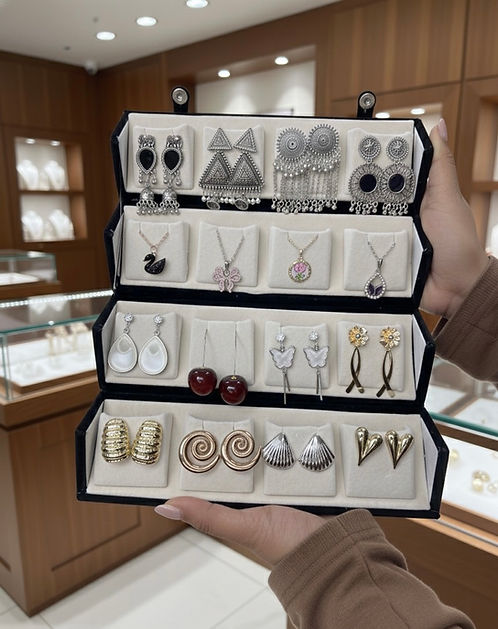 INDO-WESTERN 16 PCS JEWELLERY + BLACK BOX