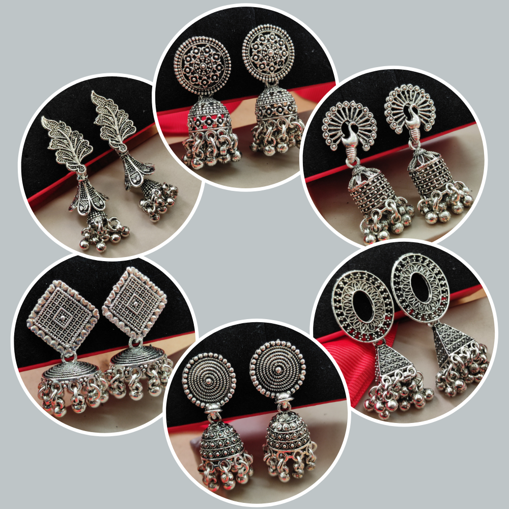 Set of 6 Earrings Combo jhumke